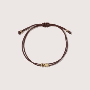 totem name chocolate brown cord bracelet made to order 1