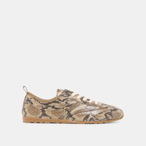 viper sneakers snake print embossed leather 1