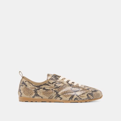 viper sneakers snake print embossed leather 1