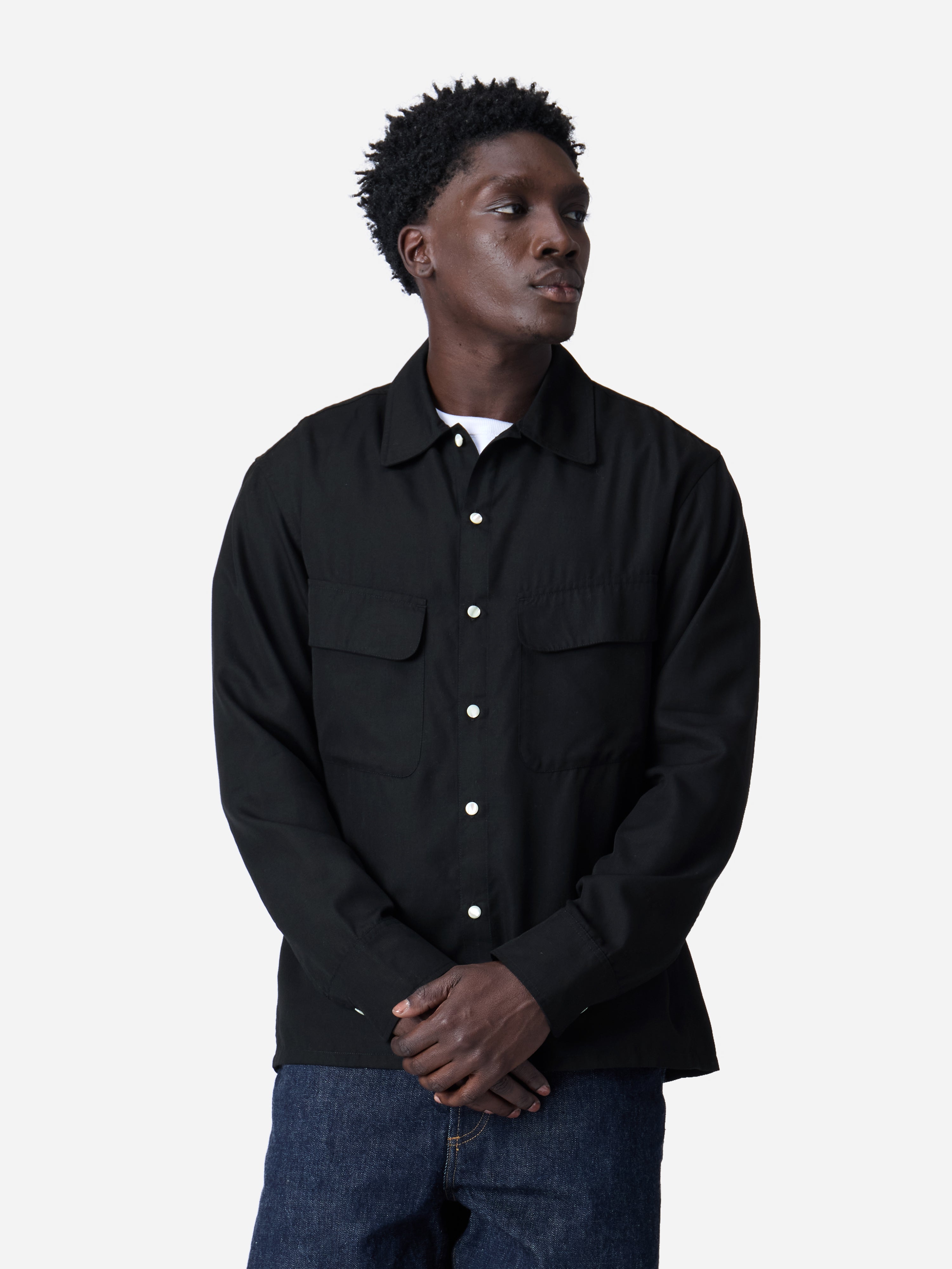 western overshirt black 1