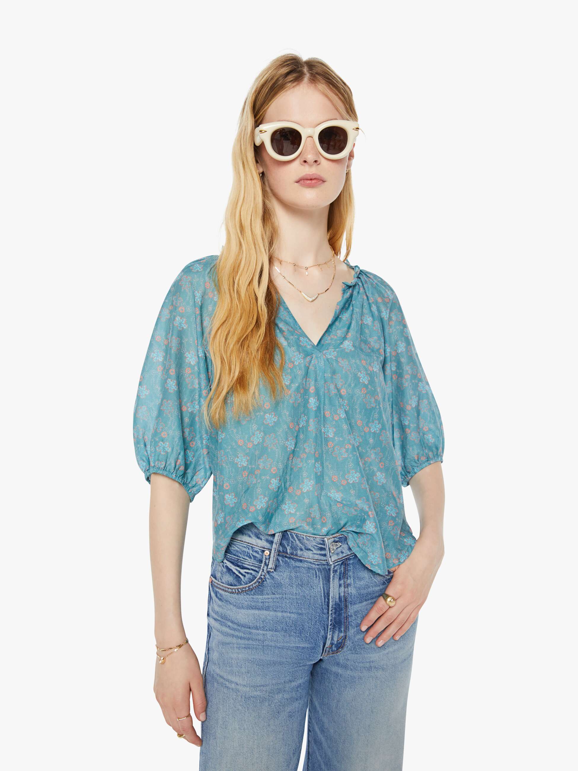 xirena jules shirt aqua teal 1