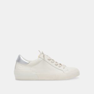 zina foam 360 sneakers white silver recycled leather 1