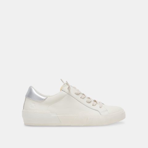 zina foam 360 sneakers white silver recycled leather 1