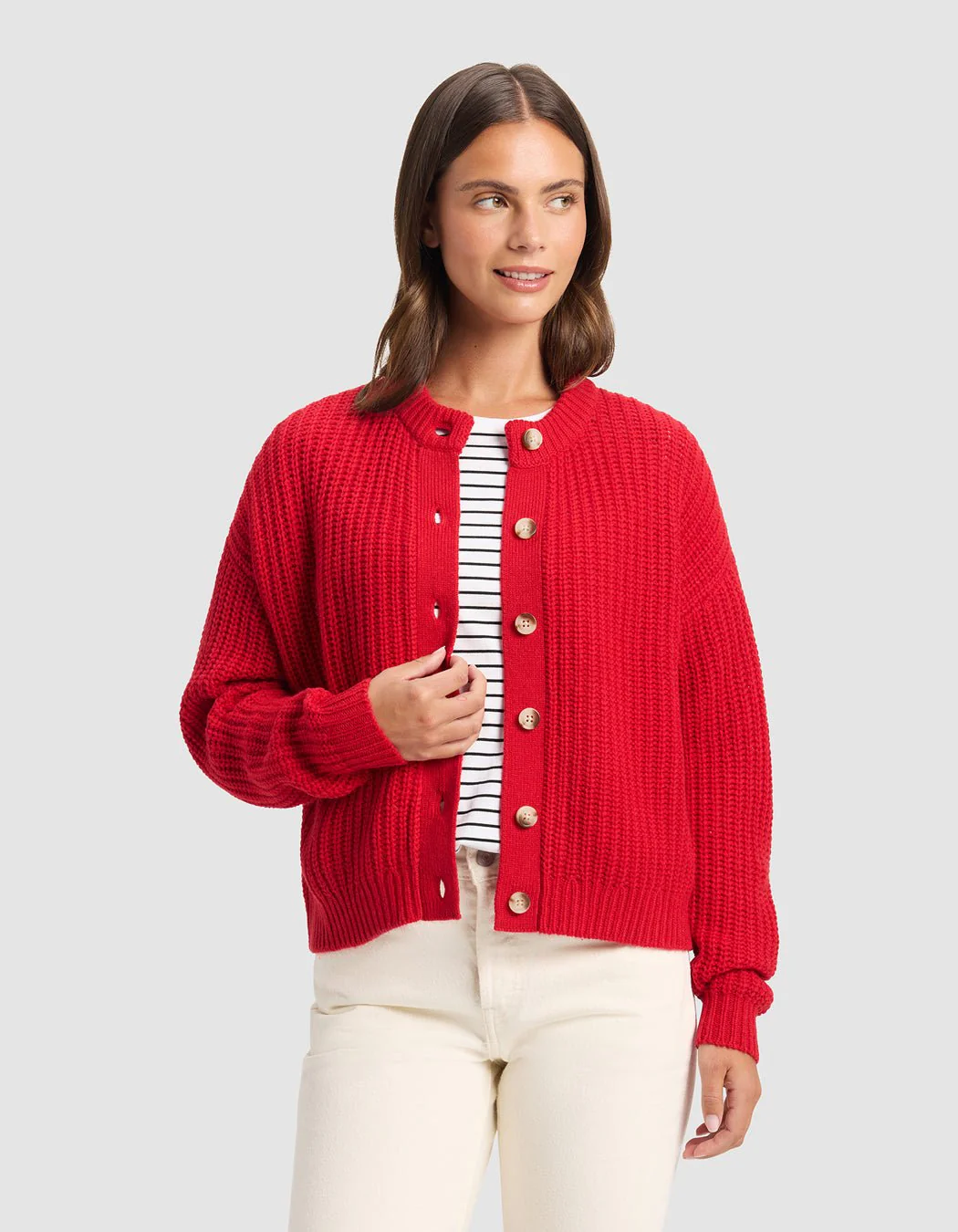 Arden Cardigan Crimson 1