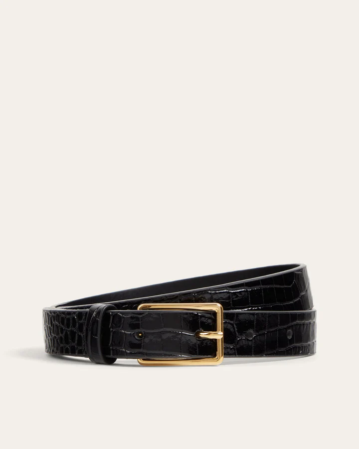Attilio Narrow Belt Croco