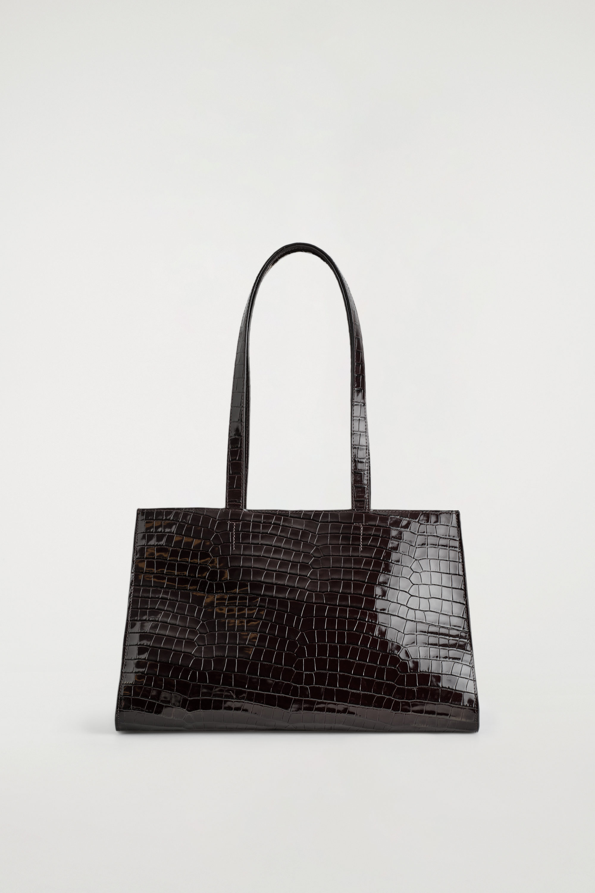 GALLERY TOTE BAG CROC EFFECT LEATHER