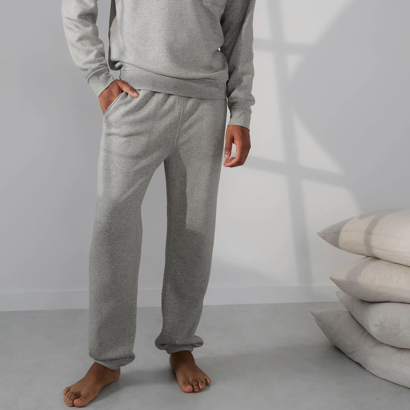 MEN SSILKSWEATS REVERSIBLE JOGGER NAPPING DOVE
