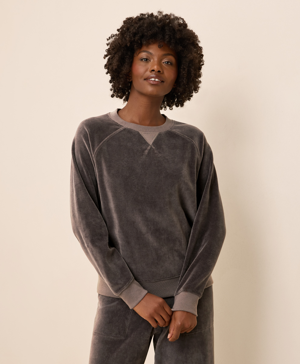 Pure Velour Crew Sweatshirt