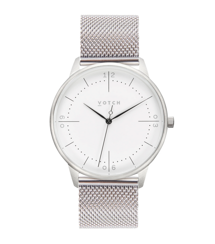 Silver Watch Aalto Mesh