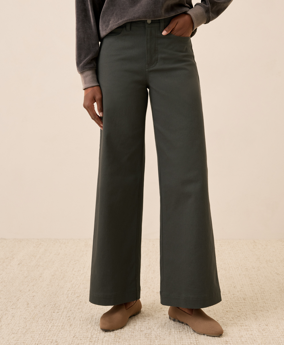 Stretch Twill Wide Leg Pant
