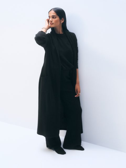cashmere robe black 1