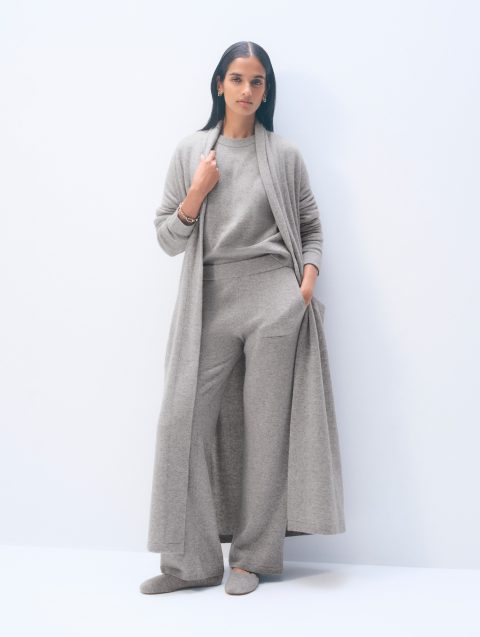 cashmere robe grey heather 1