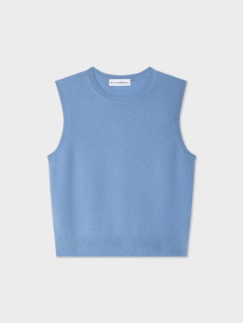 cashmere tank top soft blue 1
