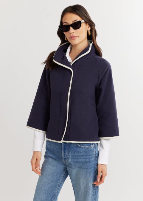 catalina jacket in vello fleece navy 1