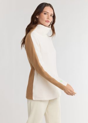 cobble hill front back colorblock in vello fleece creamcamel 1