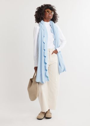 five mile river scarf in vello fleece ice blue 1