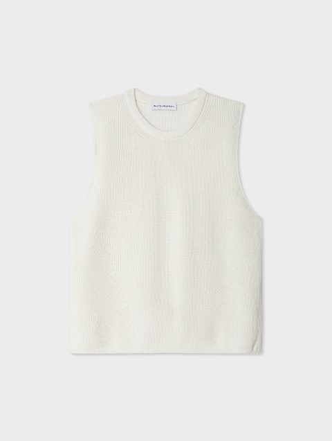 linen blend shell tank white 1