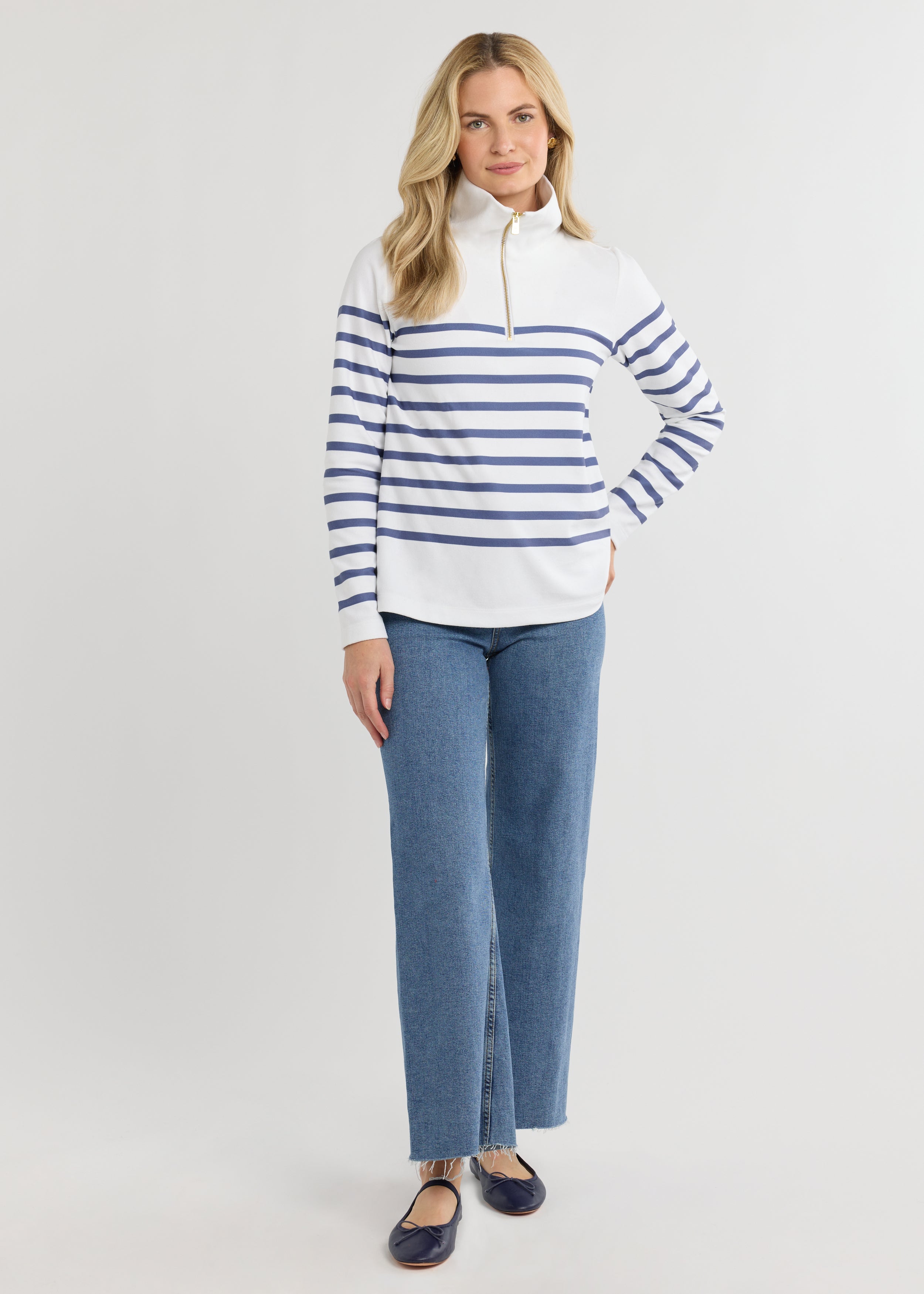manchester pullover in terry fleece whitevelvet morning placed stripe 3