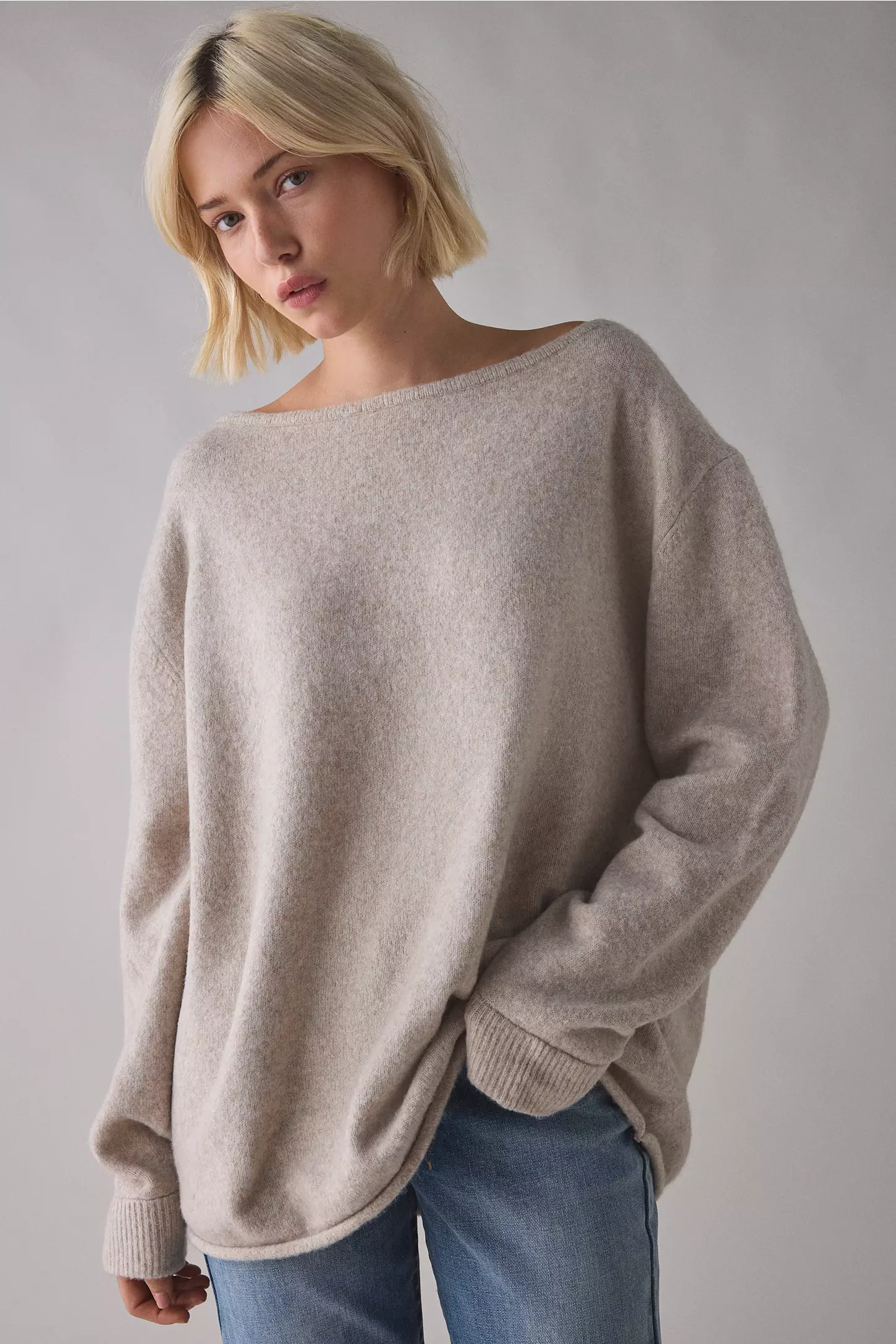 nola oversized off the shoulder sweater