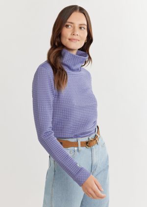 park slope turtleneck in waffle velvet morning 1