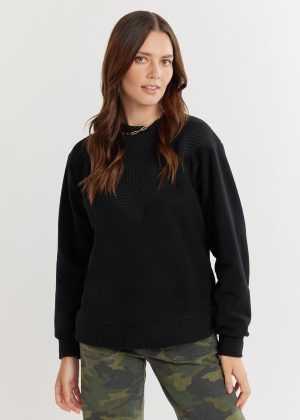 saratoga pullover in vellowaffle black 1