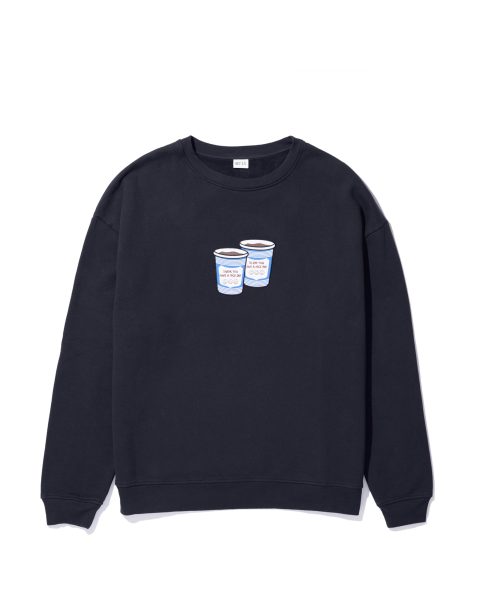 the oversized coffee sweatshirt navy 1