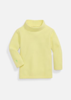toddler turtleneck in vello fleece goldfinch 1