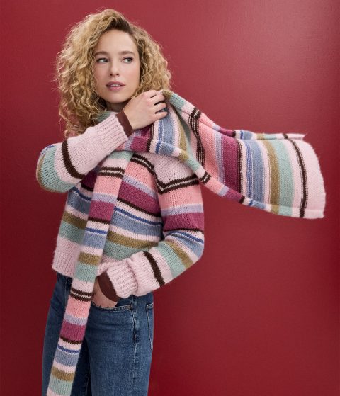 aura striped crew pullover 1