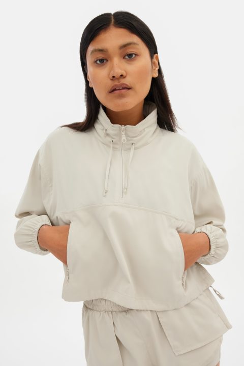 marble huddle half zip windbreaker 1