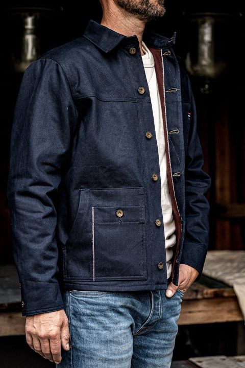 mens nico chore coat selvedge navy 1