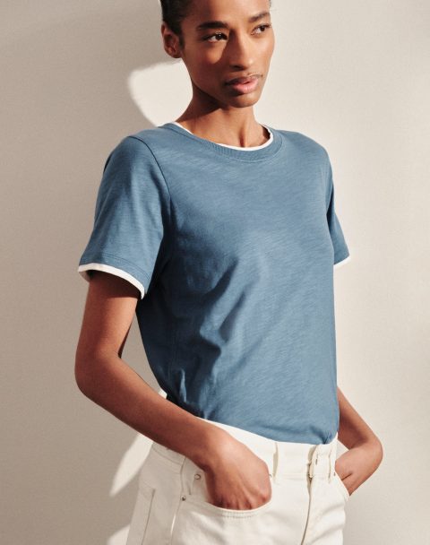 the layered tee 02 ocean blue white 1