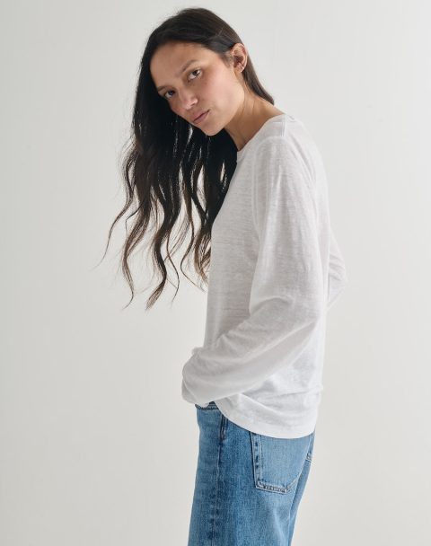 the linen 01 the long sleeve white 1