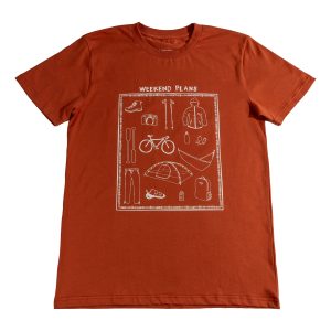 weekend plans cotton tee brick 1