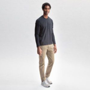Long Sleeve Crew - Men's Black T-Shirt - Made in USA