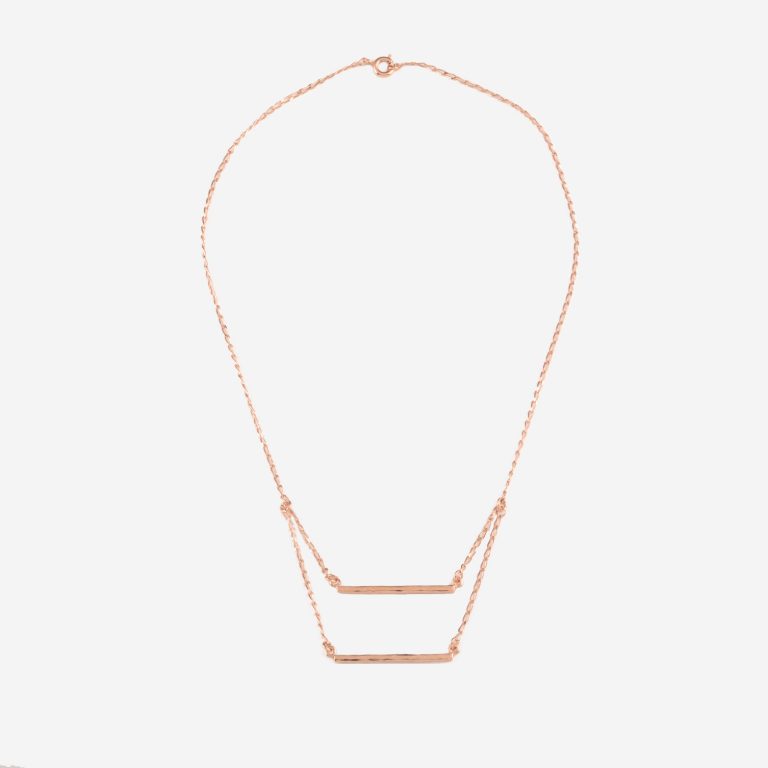 PATRICIA Rosegold Necklace Hammered - The Cano Shoe